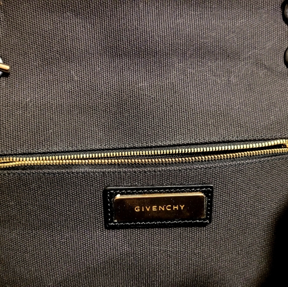 Givenchy Vintage Suede and Leather Handbag with Gold-Tone Chain Hardware Black - Picture 12 of 15